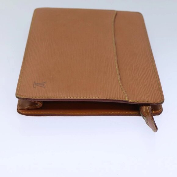 LOUIS VUITTON Epi Pochette Homme Clutch Bag Brown Zipang gold - Picture 4 of 16